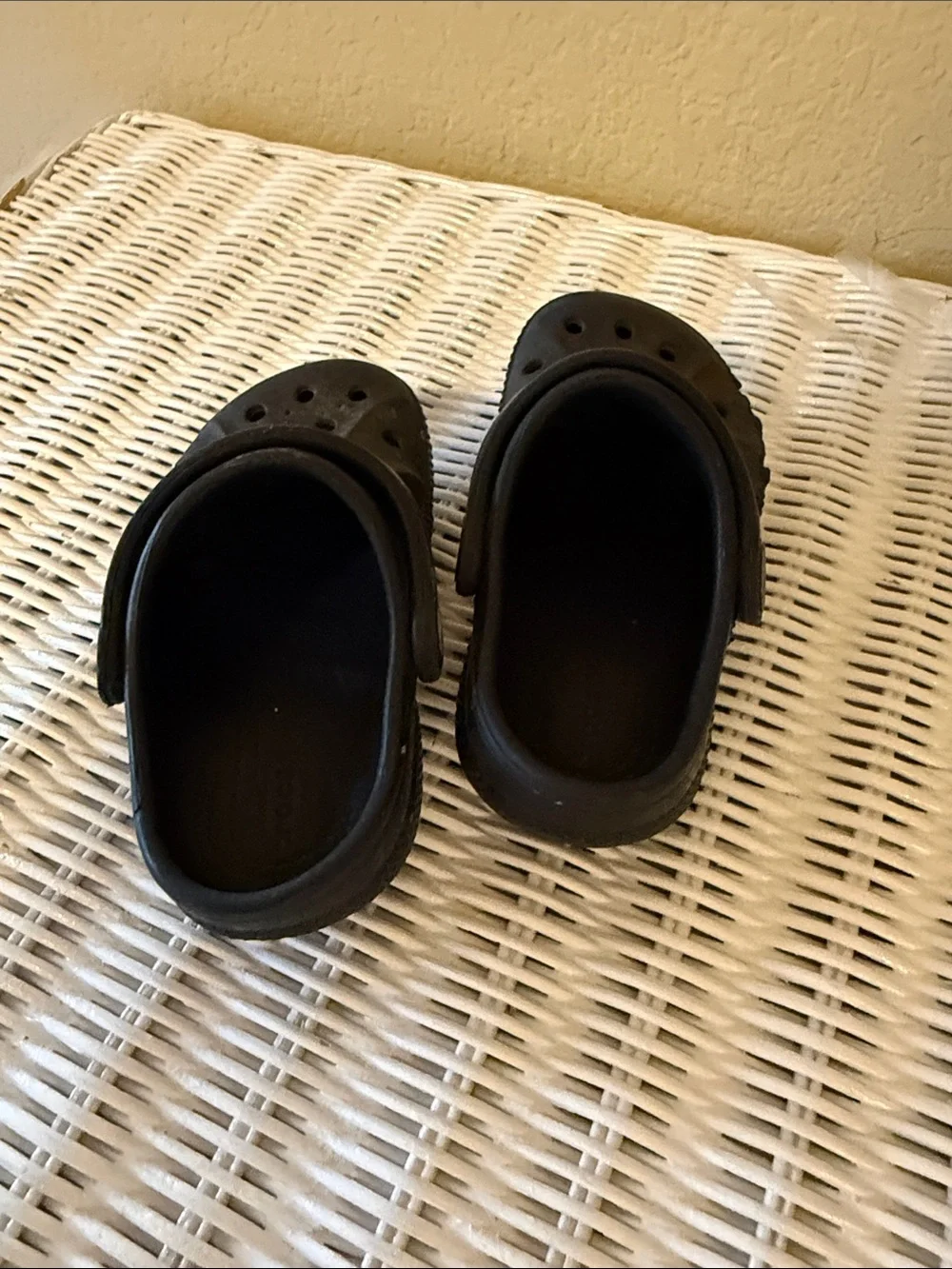 CROCS Kids Black Vented Clog with Heel Strap